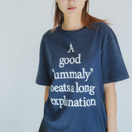 Summaly | ”Words" Logo Tee - Unisex - (Washed Navy)