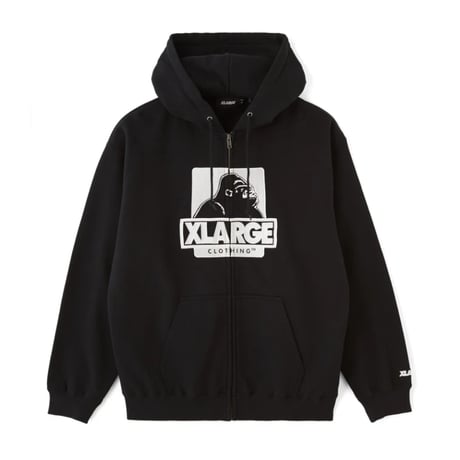 XLARGE | OG ZIP HOODED SWEATSHIRT(BLACK)