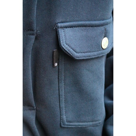 RUSSELL | × BerBerJin Pro Cotton Loopback Terry Sweat Trucker Jacket (NAVY)
