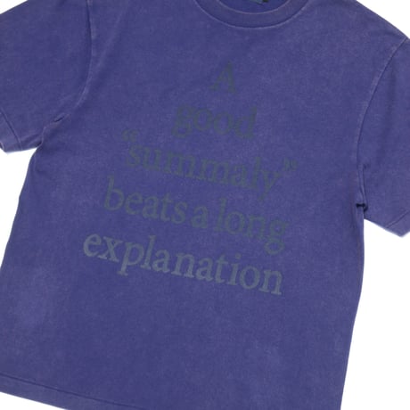 Summaly | ”Words" Logo Tee - Unisex - (Washed Purple)