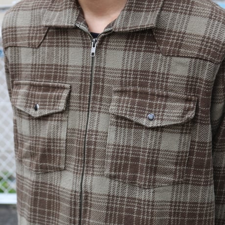 OBEY | WILLIE ZIP SHIRT JACKET  (TURKISH COFFEE MULTI)