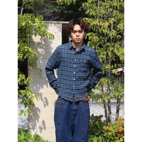 diidii | Sizzle Check Shirts （Navy）