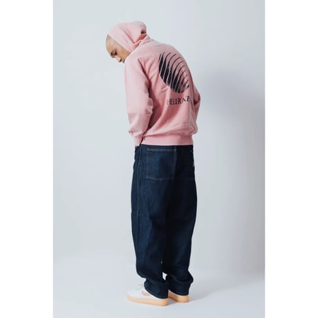 HELLRAZOR / LOGO GARMENT DYE HOODIE (PINK)