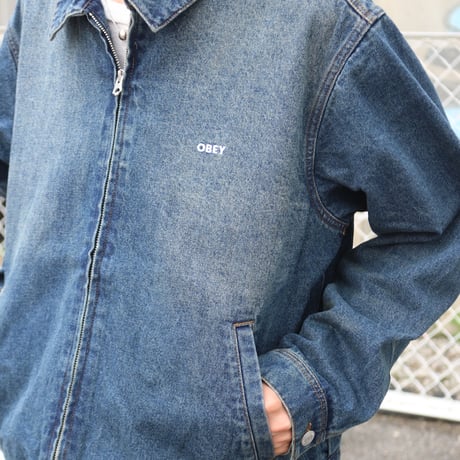 OBEY | OBEY WORKSHOP JACKET  (OIL STANIED INDIGO)