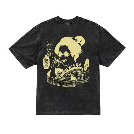 坩堝 (RUTSUBO) |BAR HOPPING （梯子酒） S/S T-SHIRTS (RUTSUBO×YU SUDA ) (VINTAGE BLACK)