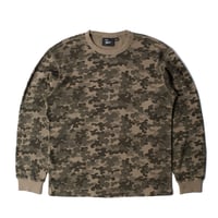 by Parra | Camo woofles long sleeve t-shirt (Brown)