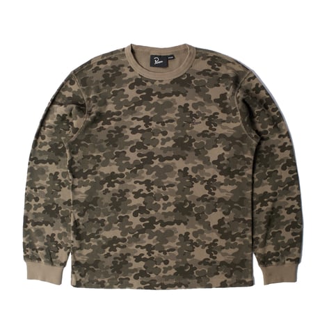 by Parra | Camo woofles long sleeve t-shirt (Brown)