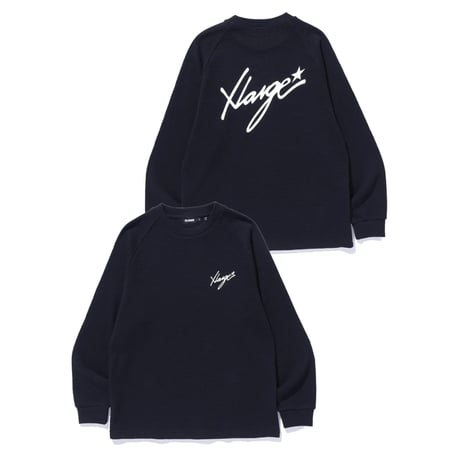 XLARGE | WAFFLE RAGLAN TOP(BLACK)