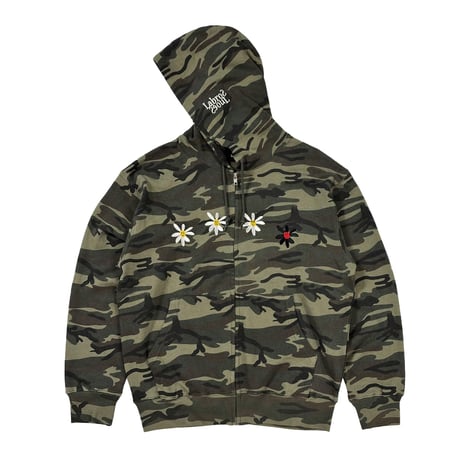 LABROS / 4 Daisy Camo Zip Up Hoodie (Camo)