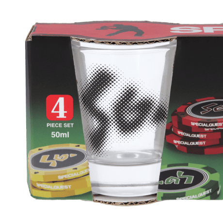 SPECIAL GUEST K.K.| Poker Shot Glass (Clear)