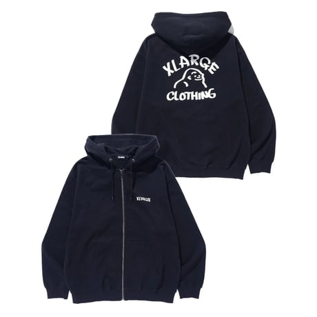XLARGE | DRAWING OG ZIP HOODED SWEATSHIRT(BLACK)