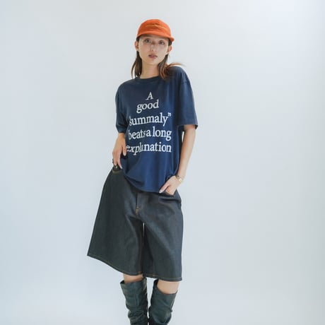 Summaly | ”Words" Logo Tee - Unisex - (Washed Navy)