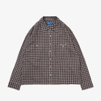 Screen Test / Distressed Plaid Shirt (Asphalt)