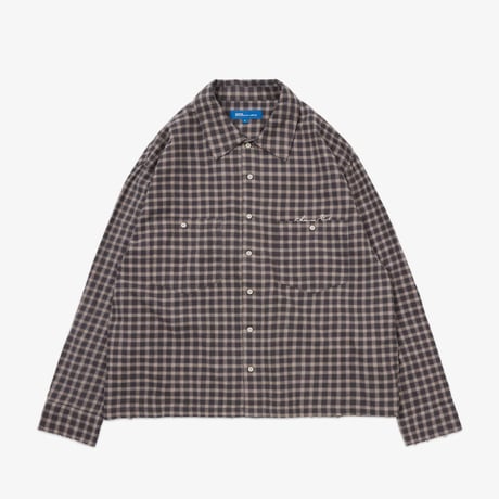 Screen Test / Distressed Plaid Shirt (Asphalt)