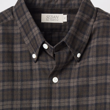 SEDAN ALL-PURPOSE|  BOX Plaid BD Shirts (Olive×Brown)