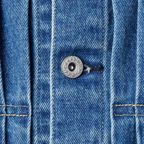 SEDAN ALL-PURPOSE| Leather Collar Denim Jacket (Indigo)