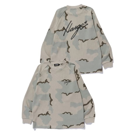 XLARGE | WAFFLE RAGLAN TOP(CAMO)