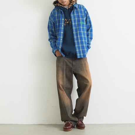 XLARGE | PLAID L/S SHIRT(BLUE)