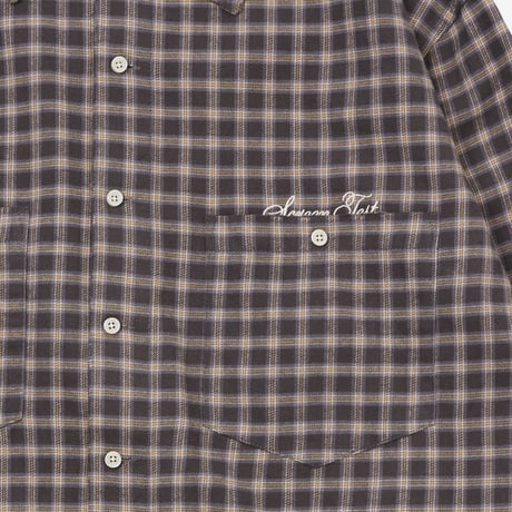Screen Test / Distressed Plaid Shirt (Asphalt)