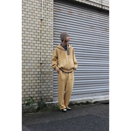 tone| Flatlock Seam Fleece Sweatpants (MASTARD)