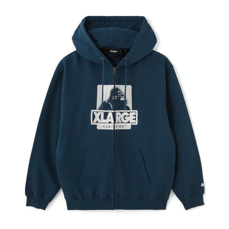 XLARGE | OG ZIP HOODED SWEATSHIRT(Dk GREEN)