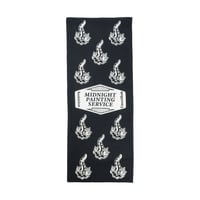 MIDNIGHT PAINTING SERVICE| On fire Tenugui (BLACK)