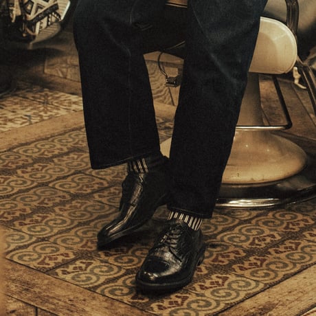 The Kenford Fineshoes | CLASSIC PLAIN TOE (BLACK CROCODILE/MANS)