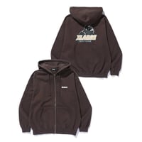 XLARGE | OLD OG ZIP HOODED SWEATSHIRT(BROWN)