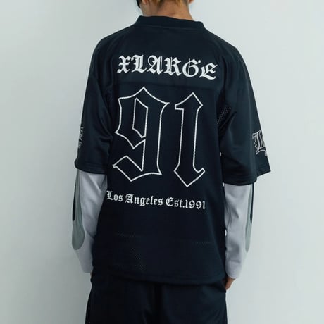 XLARGE | OLD ENGLISH FOOTBALL JERSEY(BLACK)