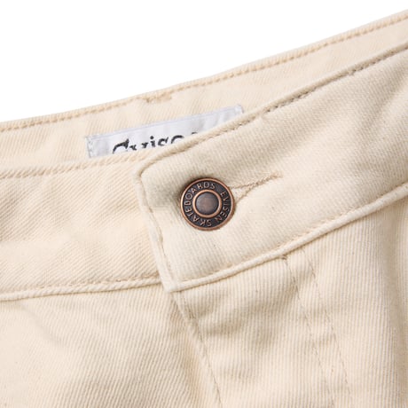 EVISEN SKATEBOARDSゑ®︎ | SUSHI DENIM SHORTS (Ivory)