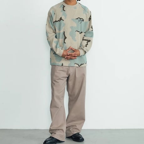 XLARGE | WAFFLE RAGLAN TOP(CAMO)