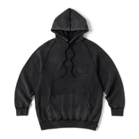 HELLRAZOR / LOGO GARMENT DYE HOODIE (BLACK)