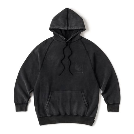 HELLRAZOR / LOGO GARMENT DYE HOODIE (BLACK)