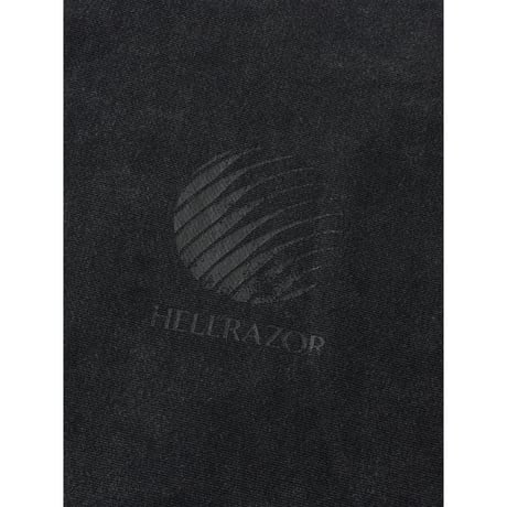 HELLRAZOR / LOGO GARMENT DYE HOODIE (BLACK)
