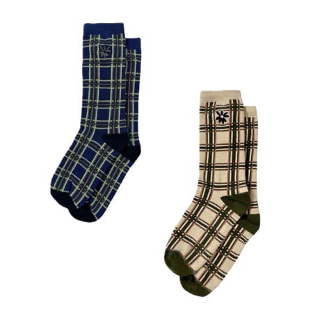 LABROS / Symbol Plaid Socks (2Color)