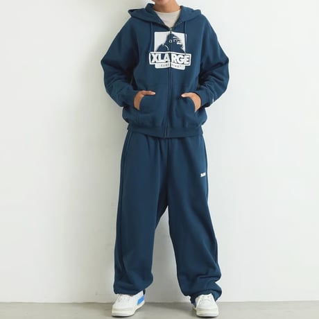 XLARGE | OG ZIP HOODED SWEATSHIRT(Dk GREEN)