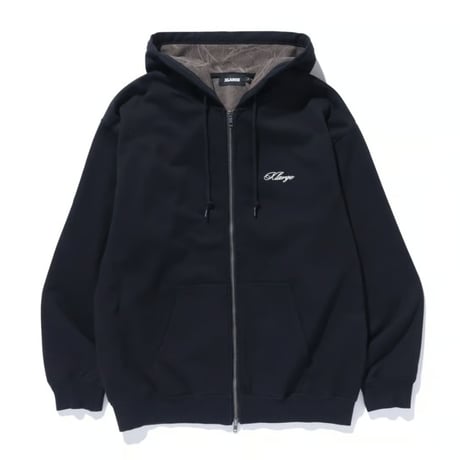 XLARGE | DOUBLE LAYERED ZIP HOODED SWEATSHIRT(BLACK)