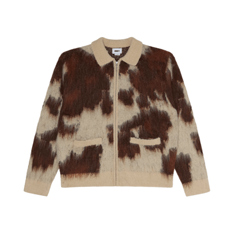 OBEY | COW PATTERN ZIP SWEATER (COW MULTI)