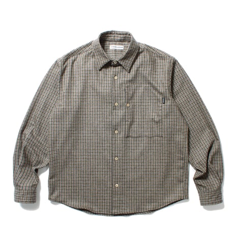 CABARET POVAL | Rewool Plaid L/S Shirt (Beige)