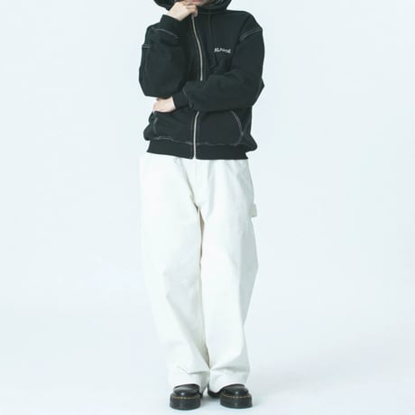 XLARGE | RHINESTONE OG ZIP HOODED SWEAT SHIRT(BLACK)