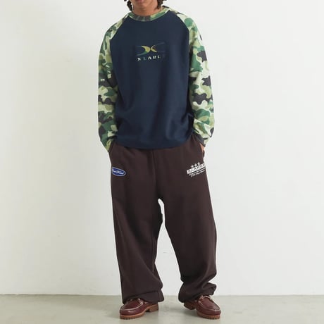 XLARGE | X LOGO RAGLAN L/S TEE(NAVY)