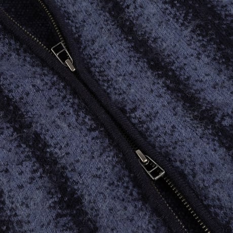 Dime / Mohair Striped Zip Hoodie (Blue)
