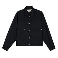 BRAIN DEAD | SERGE WOOL TRUCKER JACKET (BLACK)