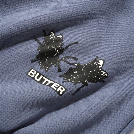Butter Goods| Again Zip-Thru Hood( Stone Blue)