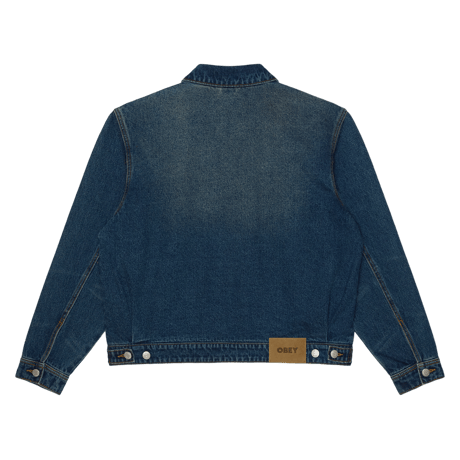 OBEY | OBEY WORKSHOP JACKET  (OIL STANIED INDIGO)