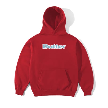 Butter Goods| Ripstop Logo Applique Pullover Hood (Red)