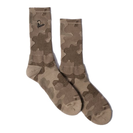 by Parra | Signature camo crew socks (Brown)