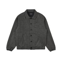 GRAND COLLECTION / WOOL HOUNDSTOOTH BLOUSON JACKET (BLACK/GREY)