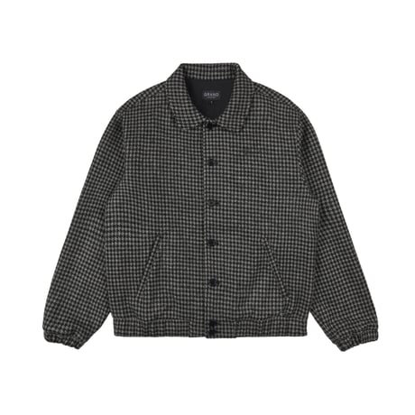 GRAND COLLECTION / WOOL HOUNDSTOOTH BLOUSON JACKET (BLACK/GREY)
