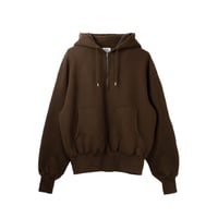 tone| Flatlock Seam Fleece Half-Zip Hoodie (BROWN)
